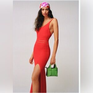 NWT Mango Orange Knit Dress